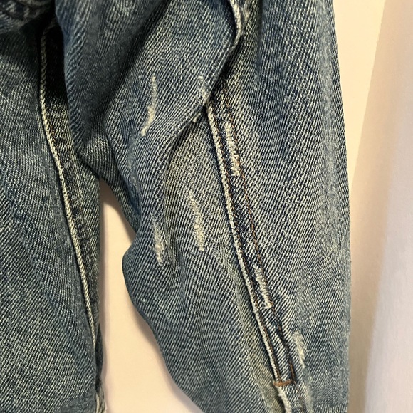Place Est 1989 Girl’ Denim Jacket, Size M, Distressed Blue, Snap Closures - Picture 5 of 6